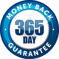 365-Day Money Back Guarantee Seal